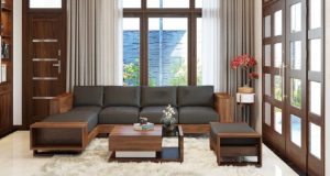 Mẫu sofa gỗ đẹp cho không gian phòng khách hoàn hảo