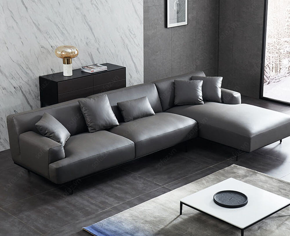 sofa góc thiết kế hiện đại cho chung cư